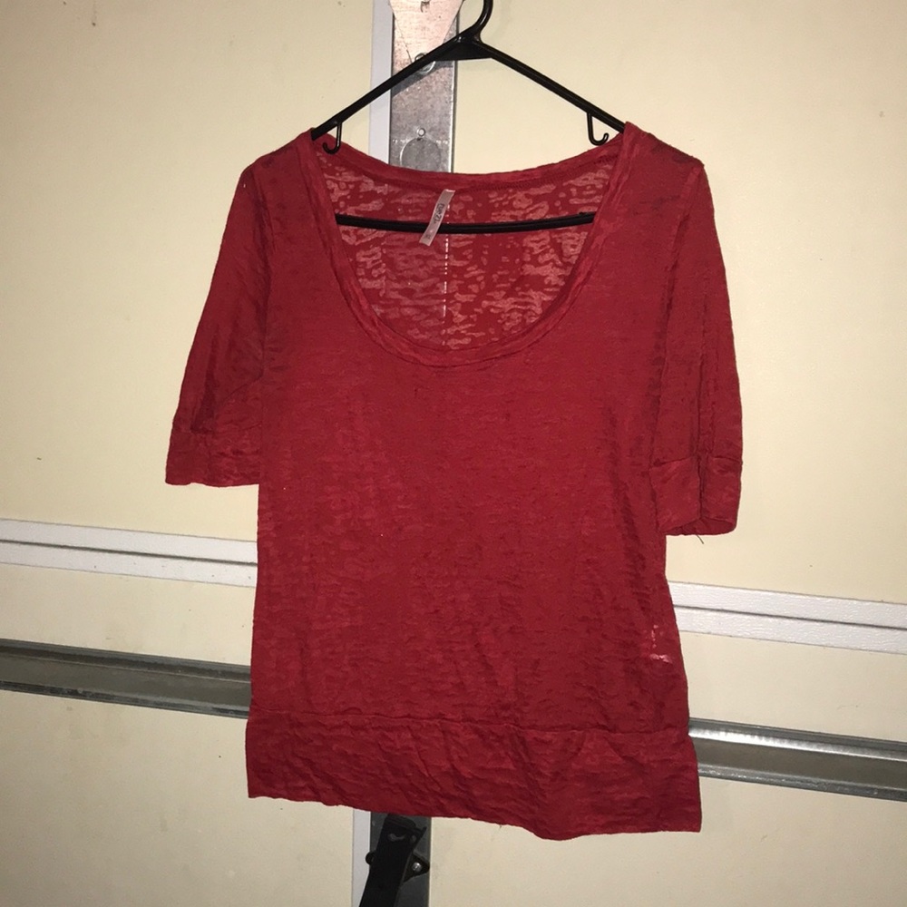 Sheer leopard print top